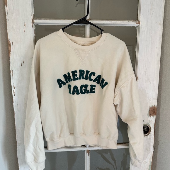 American Eagle Cream Casual Top - Picture 2 of 5